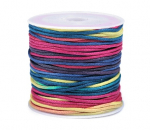 Baumwollschnur / Kordel Ø1 mm Regenbogen 20 m